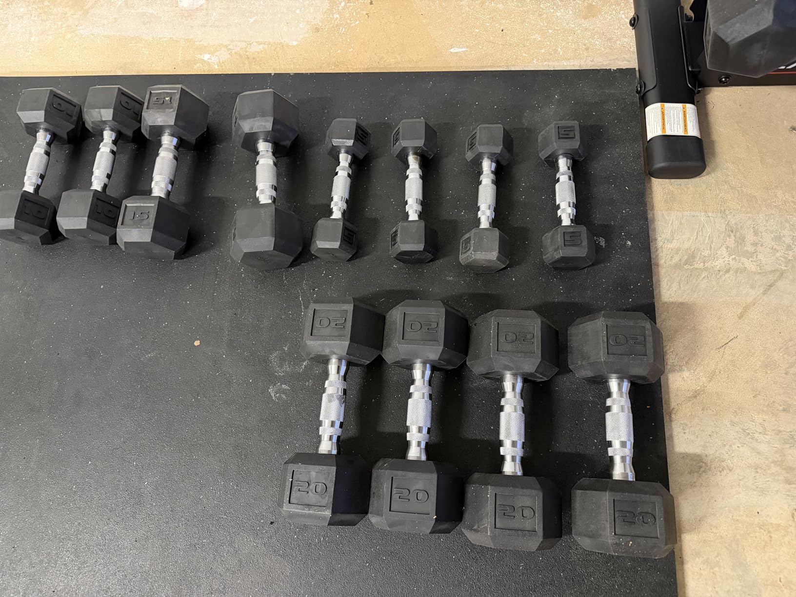 CAP Barbell Rubber Coated Dumbbell Weight Set with Vertical Rack | 100 lb, 150 lb, and 210 lb Options customer photo 2