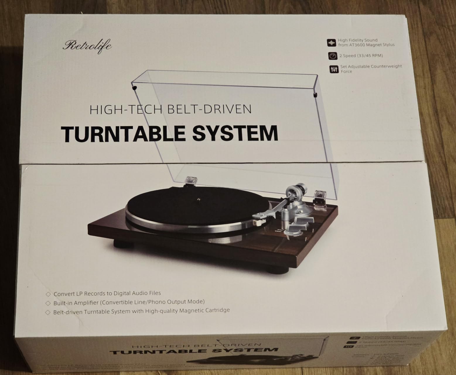Turntables Belt-Drive Record Player with Wireless Output Connectivity, Vinyl Player Support 33&45 RPM Speed Phono Line USB Digital to PC Recording with Advanced Magnetic Cartridge&Counterweight customer photo 1