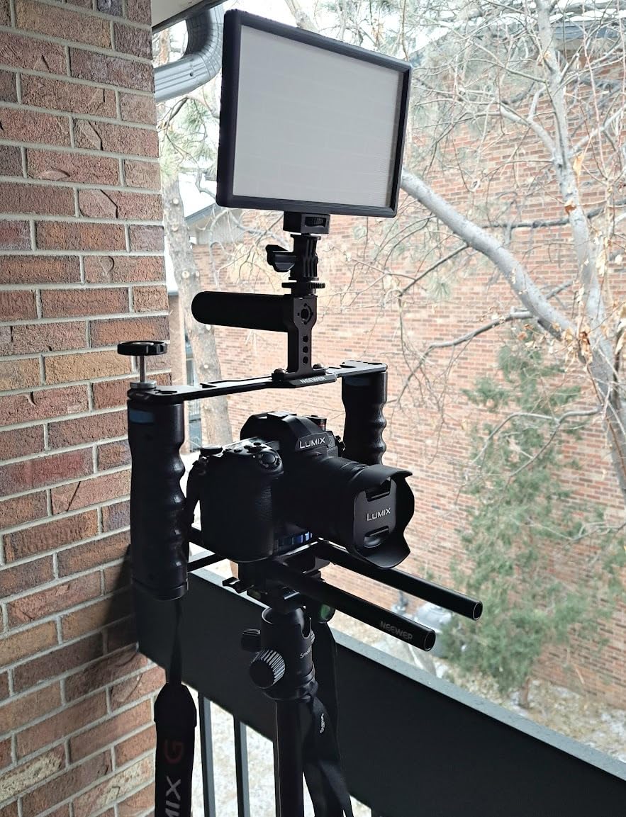 NEEWER Aluminum Alloy Camera Cage, Filmmaking Rig with Top Handle, Dual Grips & Arca Type Base, Compatible with Sony A7S III A7IV Canon EOS R5C R5 R6 customer photo 1