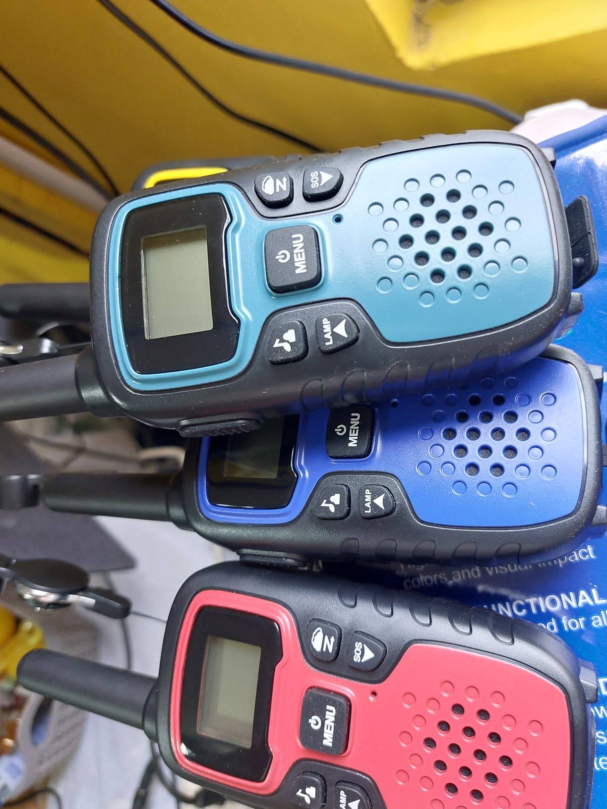 Wishouse Walkie Talkies for Adults Long Range-Rechargeable 4 Pack 2 Way Radios, Hiking Accessories Camping Gear with Lamp, SOS Siren, NOAA Weather Alert customer photo 1