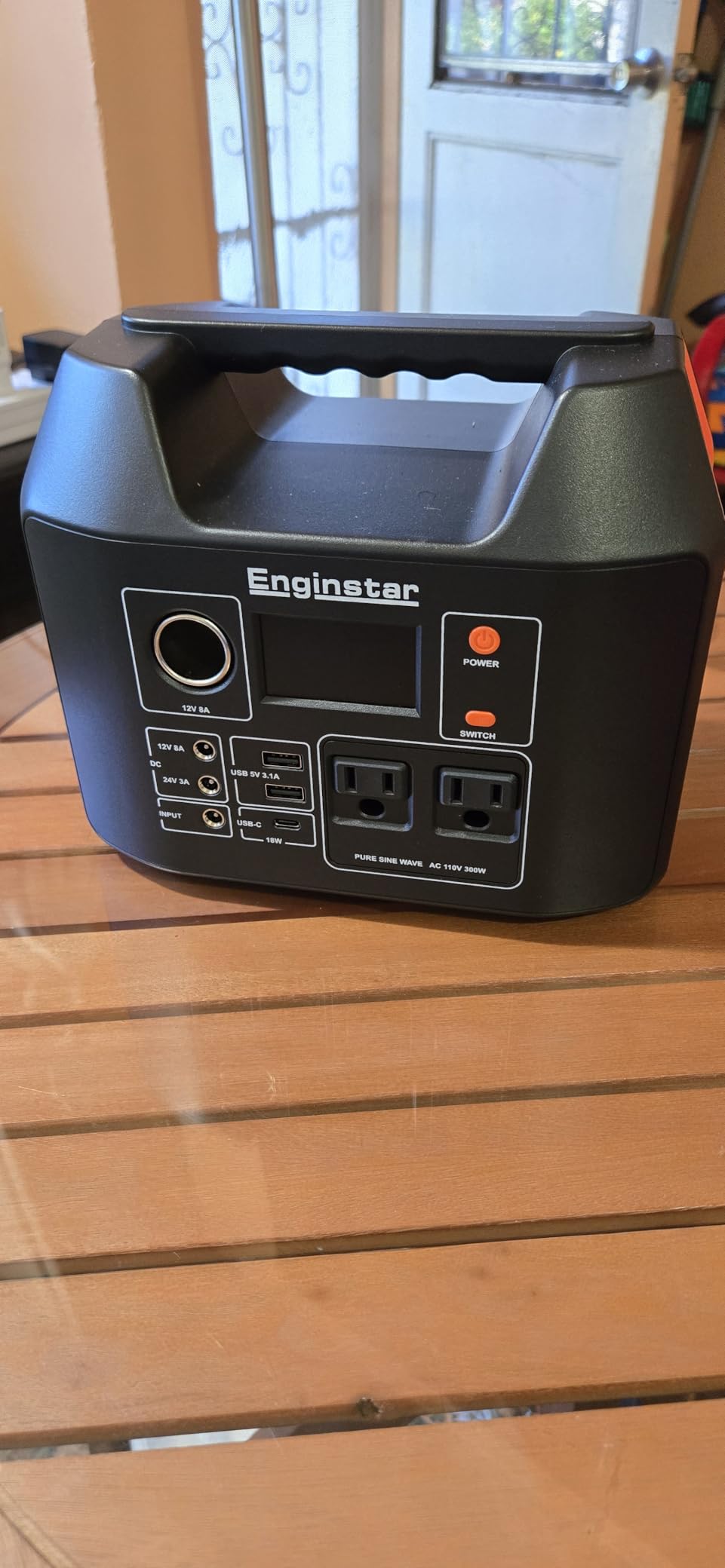 EnginStar Solar Generator, 300W Portable Power Station, 296Wh Lithium Battery Backup w/Two 110V Pure Sine Wave AC Outlet for Camping Road Trip RV, 80000mAh Sufficient Power Supply for Blackout customer photo 1