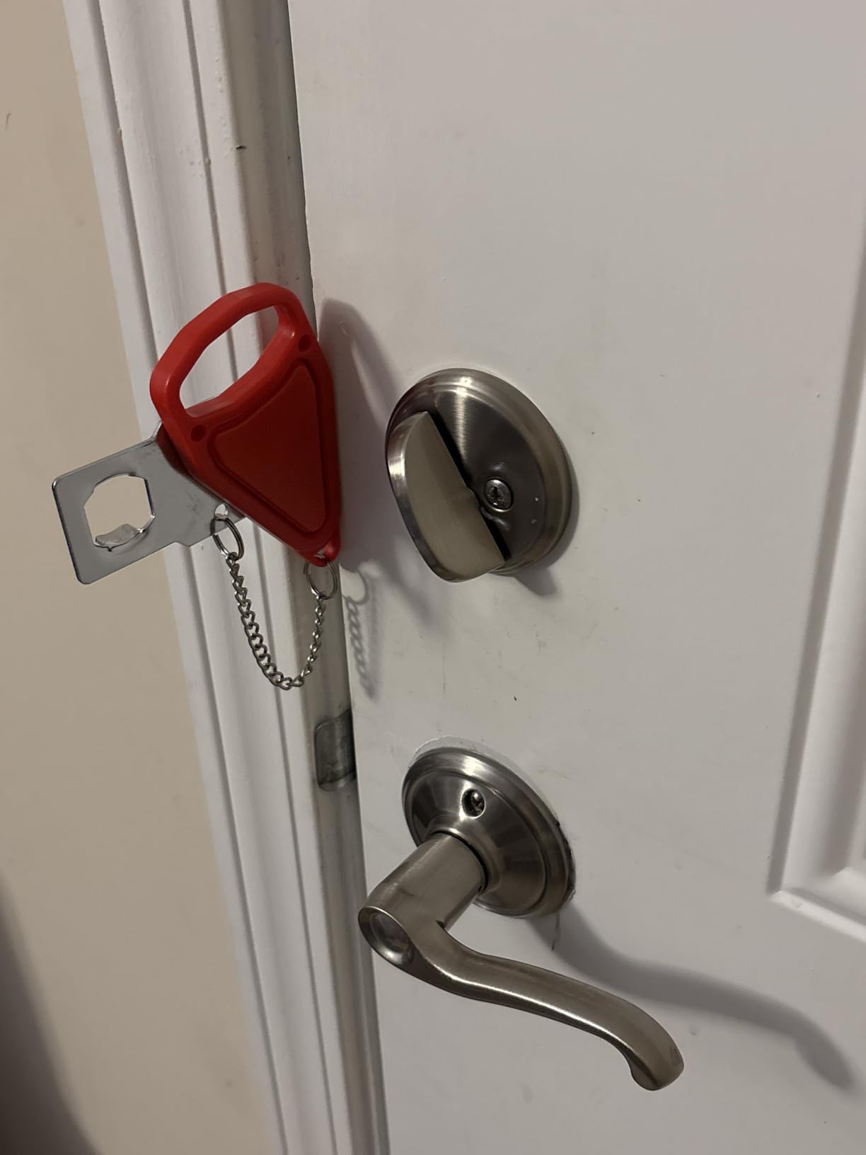 Portable Door Lock 2Pack Extra Lock for Additional Privacy and Safety in Home,Hotel and Apartment,Prevent Unauthorized Entry,Protect Family Security in Traveling,Home,Bedroom,Hotel,Apartment,AirBNB customer photo 2