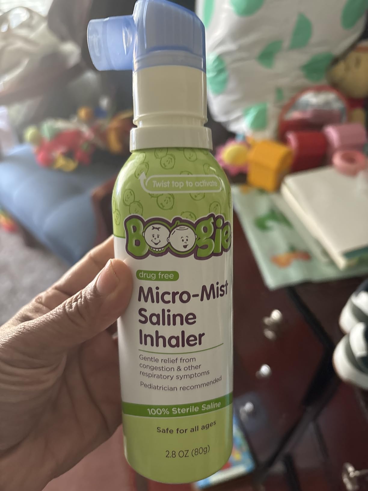 Boogie Micro-Mist Saline Inhaler, Baby Nose Congestion Relief, Nasal Spray for Kids, Pediatrician Recommended customer photo 1