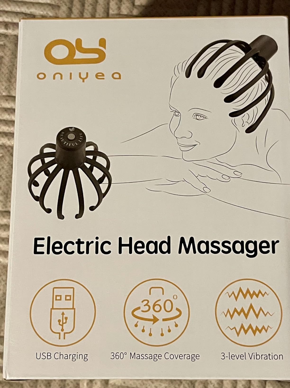 Electric Scalp Massager with 3 Modes, 360 Degree Head Massager, Cordless Portable Head Scratcher for Stress Relax customer photo 1