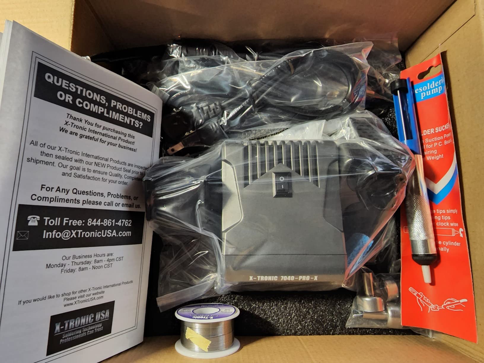 X-Tronic 7040-PRO-X 775 Watt Small Footprint Hot Air Rework & Soldering Iron Station with Digital Temp Controls, C/F Conversion, Calibration Func, 0-30 Min Sleep, Auto Cool Down, Mute/Unmute Sound customer photo 2