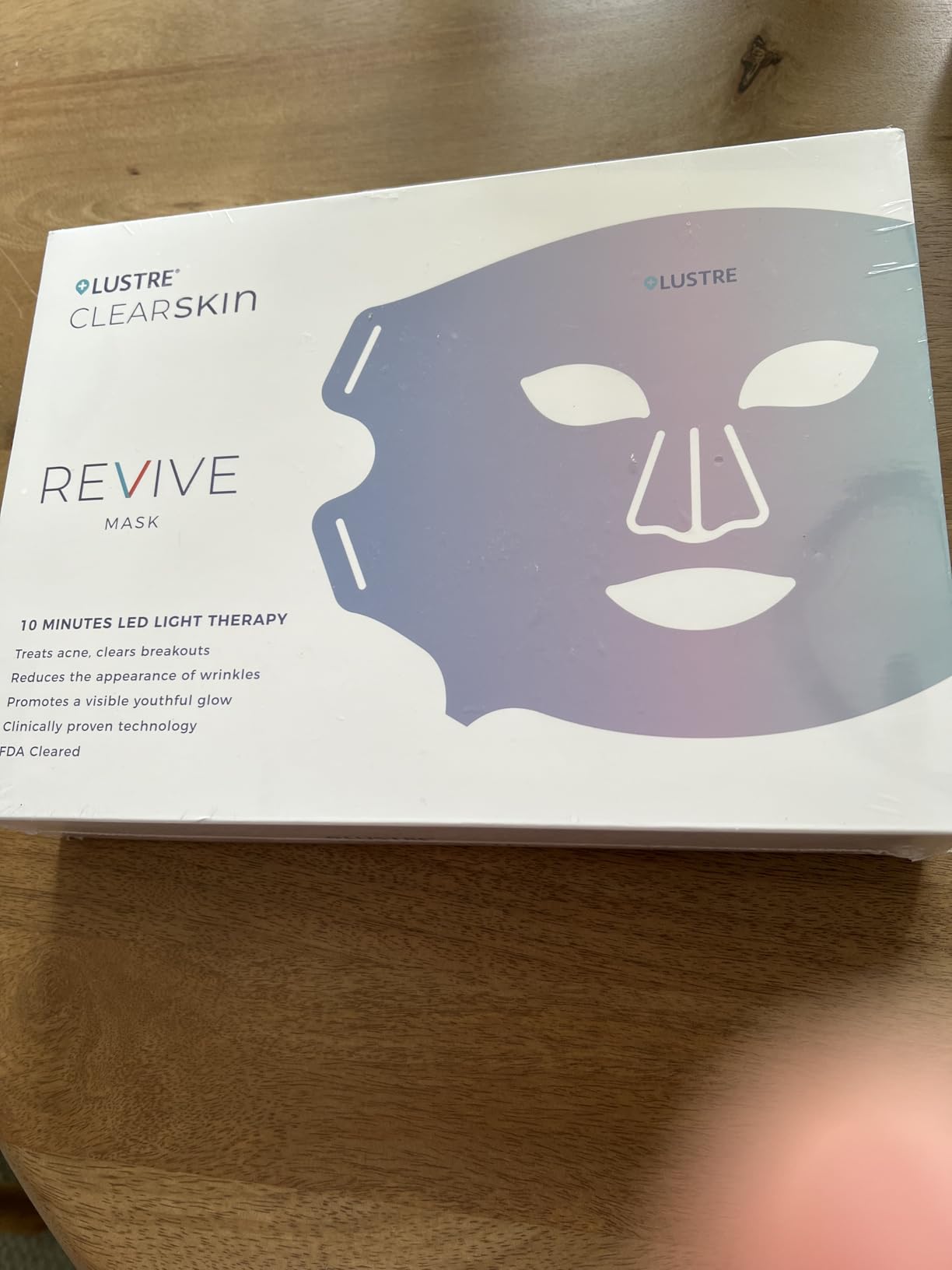 LUSTRE LED Face Mask Light Therapy - 2-in-1 Red Light Mask & Blue Light Mask for Acne & Anti-Aging Skincare customer photo 2