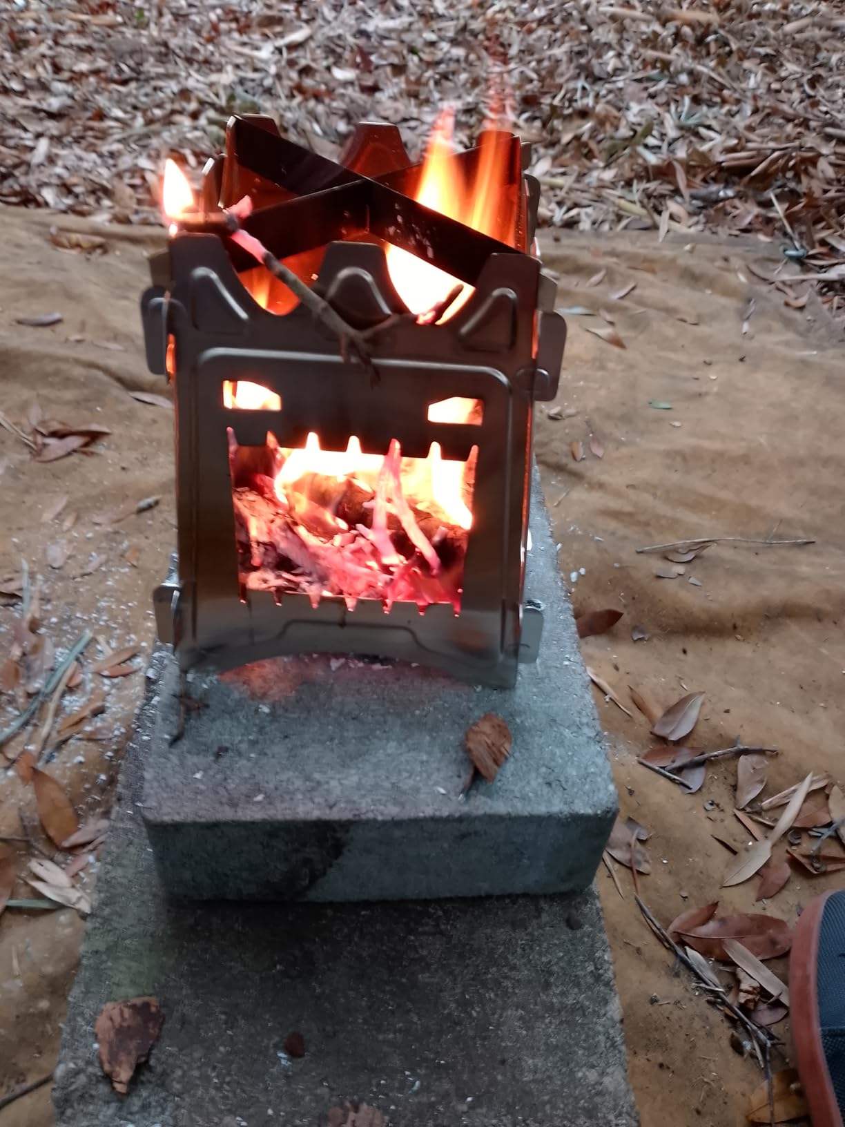 Lightweight Portable Wood Burning Camping Stove Camping Backpacking Stove Folding Wood Stove for Outdoor Hiking Camping Picnic Stove customer photo 1