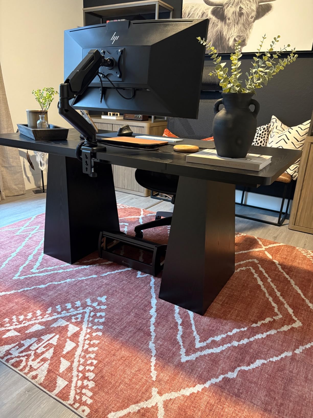 StrongTek Ergonomic Under Desk Footrest, 3 Adjustable Heights Wooden Office Footrest, Large Anti-Slip Surface, Improves Posture and Blood Circulation, up to 400lbs (Natural) customer photo 2