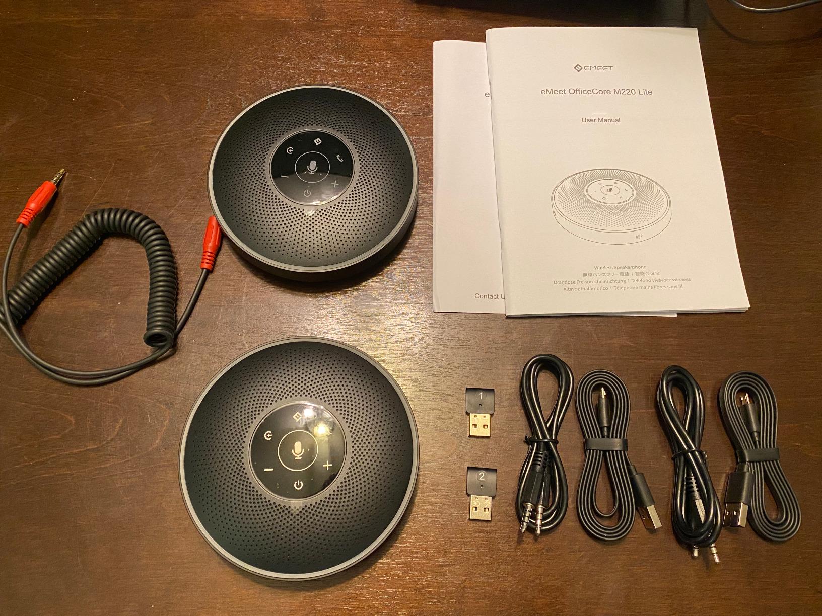 EMEET M3 Conference Speaker and Microphone, Zoom Certified Bluetooth Speakerphone with 4 AI Mics 360° Voice Pickup, 18H Talk Time, USB 2.0&Bluetooth 5.0 with Daisy Chain for 20 People for Zoom Teams customer photo 2