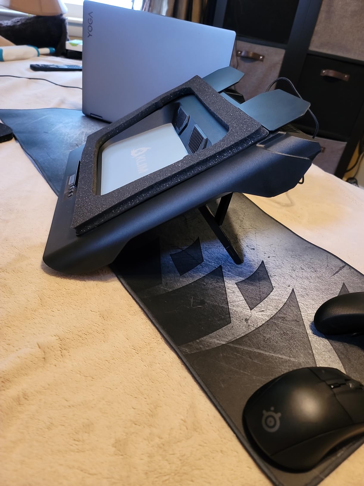 KLIM Everest Laptop Cooling Pad | New | Powerful Turbo-Fan 4300 RPM Laptop Cooler | Sealed Foam for Maximum Performance | Avoid Overheating and Protect Your Gaming Laptop | 14-17.3 in customer photo 1