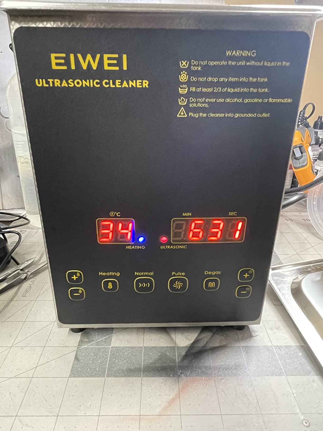 3L Ultrasonic Cleaner Dual-Frequency Professional Digital Stainless Steel Cleaning Machine with Heater Timer for Carburetor, Parts, Circuit Board, Glasses, Denture, Jewelry customer photo 2