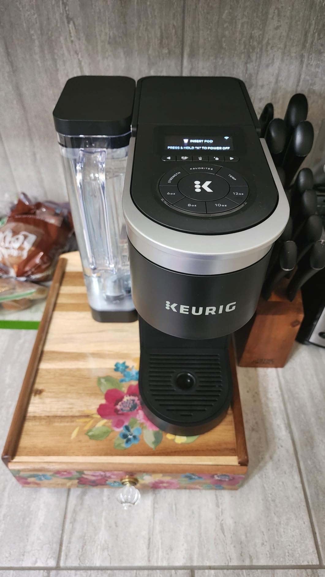 Keurig K-Supreme SMART Single Serve Coffee Maker With Wifi Compatibility, 4 Brew Sizes, And 66oz Removable Reservoir, Compatible with Alexa, Gray customer photo 2