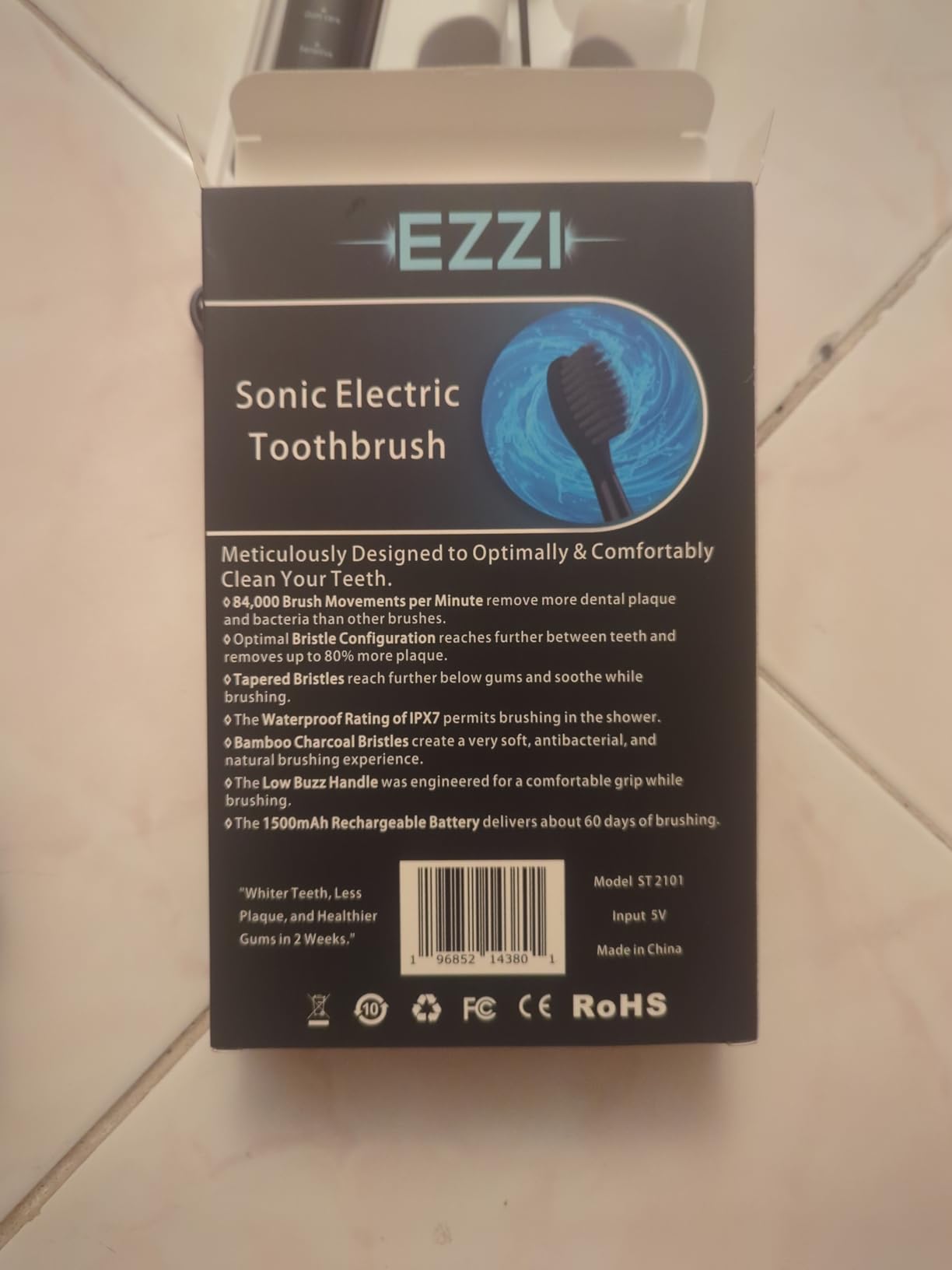Sonic Electric Toothbrush | Ultra Soft Tapered Bristles | 60-Day Rechargeable Battery | 42,000 Vibrations/Min | for Adults, Sensitive Teeth, Receding Gum Disease, Whitening, Braces, Travel customer photo 1