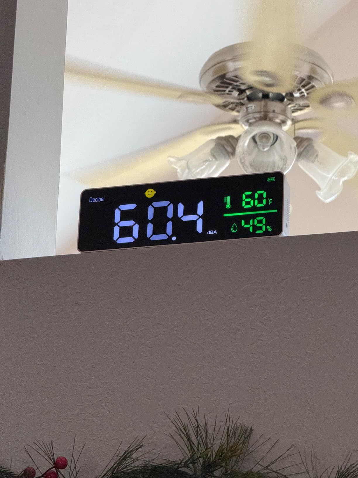 Decibel Meter Wall Hanging Sound Level Meter 11 inch Large LED Display Noise Temperature Humidity Meter with Alarm customer photo 1
