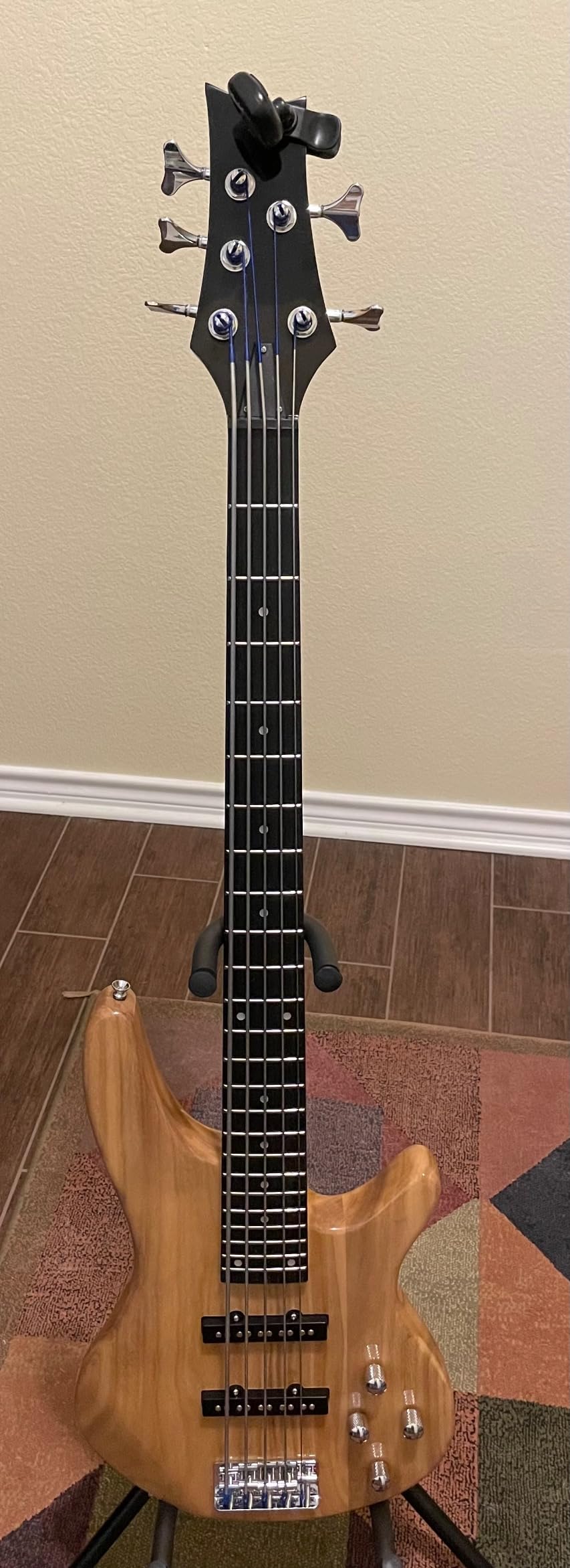Ktaxon 5 String Electric Bass Guitar, Full Size Standard Right Handed Rosewood Fretboard Bass Kit with Gig Bag Strap Cable Wrench Tool (Sunset) customer photo 2