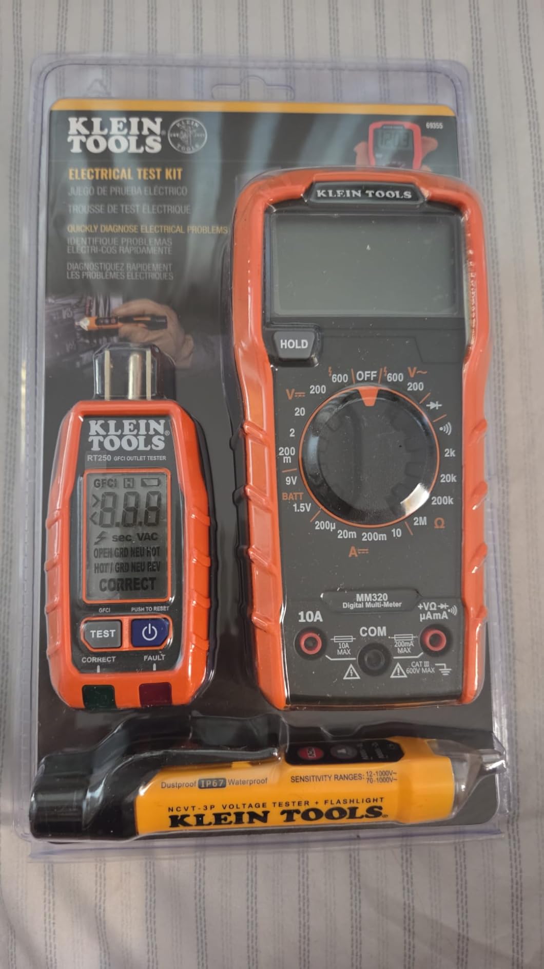Klein Tools 80101 Circuit Breaker Finder Kit, GFCI Outlet and Receptacle Tester Kit, Multimeter, NCVT, Outlet Tester, Leads, 4-Piece customer photo 2