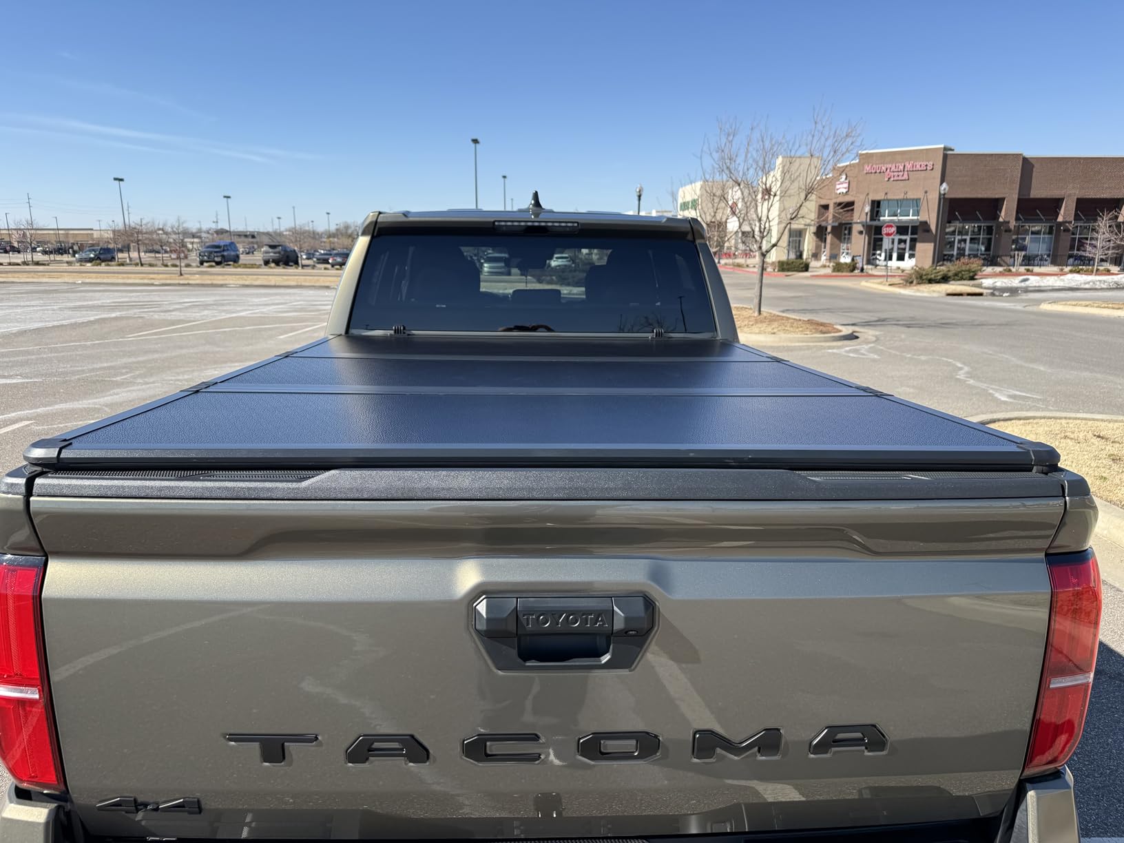 Tutel Hard Shell Folding Truck Bed Tonneau Cover|Fits 2016-2026 Toyota Tacoma w/OE Track System 5' 1