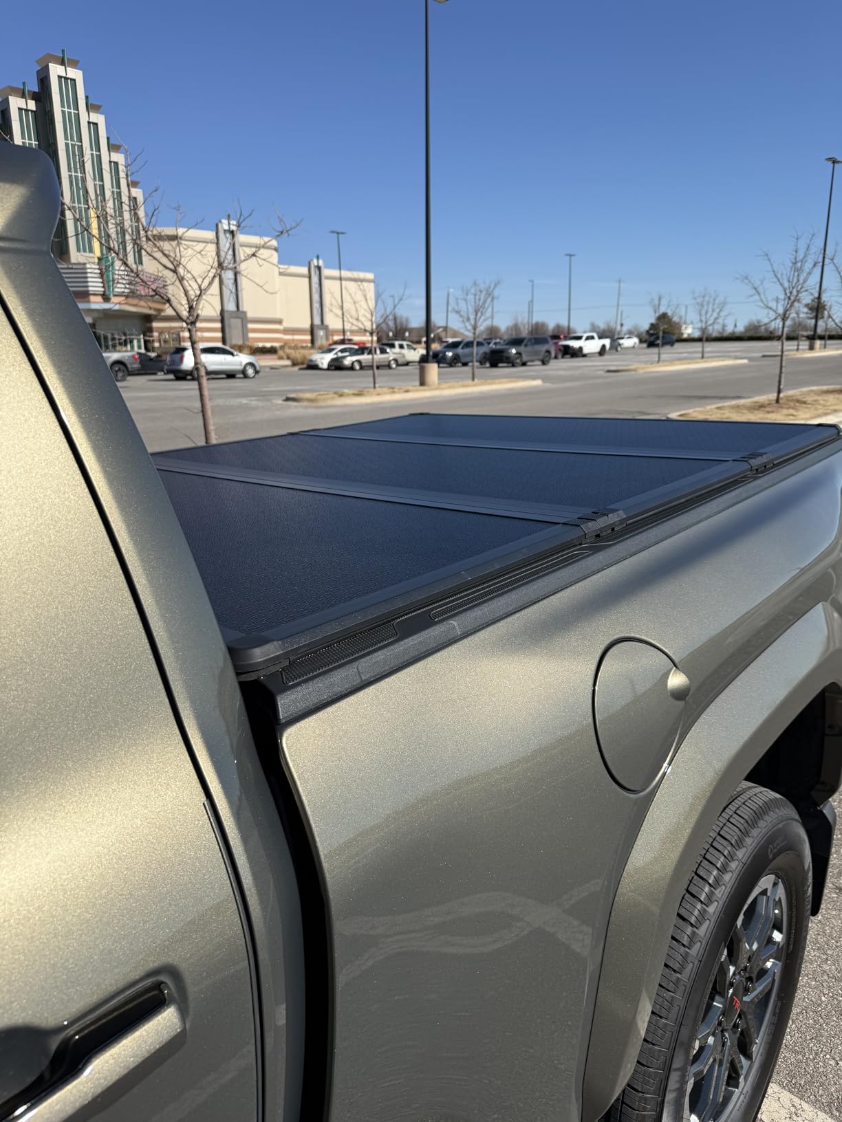 Tutel Hard Shell Folding Truck Bed Tonneau Cover|Fits 2016-2026 Toyota Tacoma w/OE Track System 5' 1