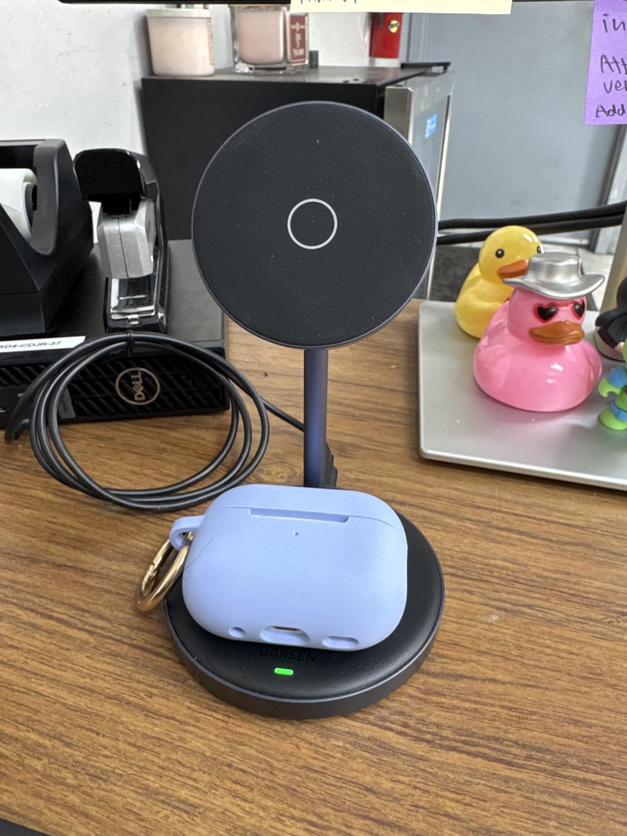 UGREEN MagFlow 2-in-1 Magnetic Wireless Charging Stand, Fast Wireless Charger for iPhone and AirPods customer photo 1