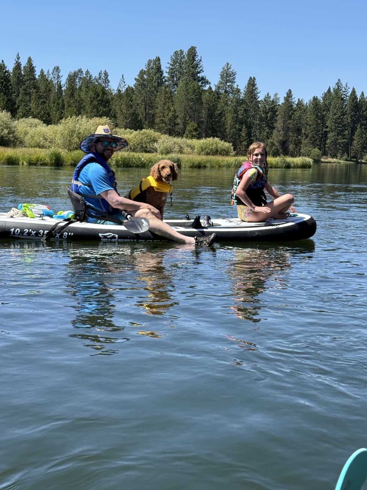 10.2'x35''x8'' Inflatable Kayak with Detachable Seat, SUP-Kayak Set Includes Hand Pump/Aluminum Oar/Backpack, Boat for Adults/Kids for Fishing, Touring customer photo 2
