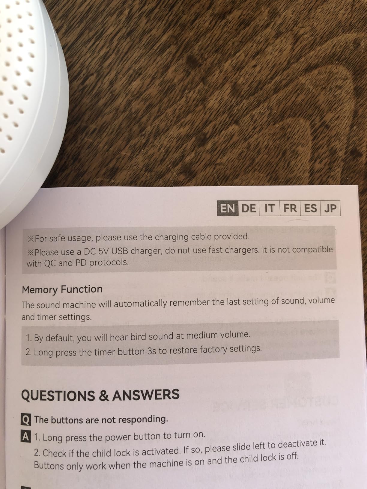 Dreamegg Portable Noise Machine for Baby Adult, Features Powerful Battery, 21 Soothing Sound, Noise Canceling for Office & Sleeping, Sound Therapy for Home, Travel, Registry Gift, Classic White customer photo 2