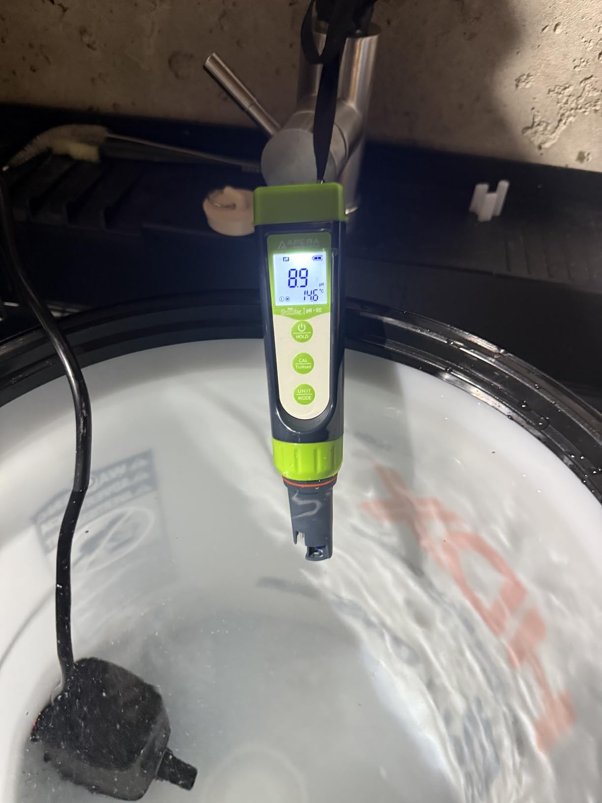 Apera Instruments AI104G GroStar Series GS4 pH/EC/500ppm/700ppm Combo 5-in-1 Pen Tester Kit with Replaceable Double-Junction pH/EC Probe for Hydroponics Water Quality Testing, Gen II customer photo 1