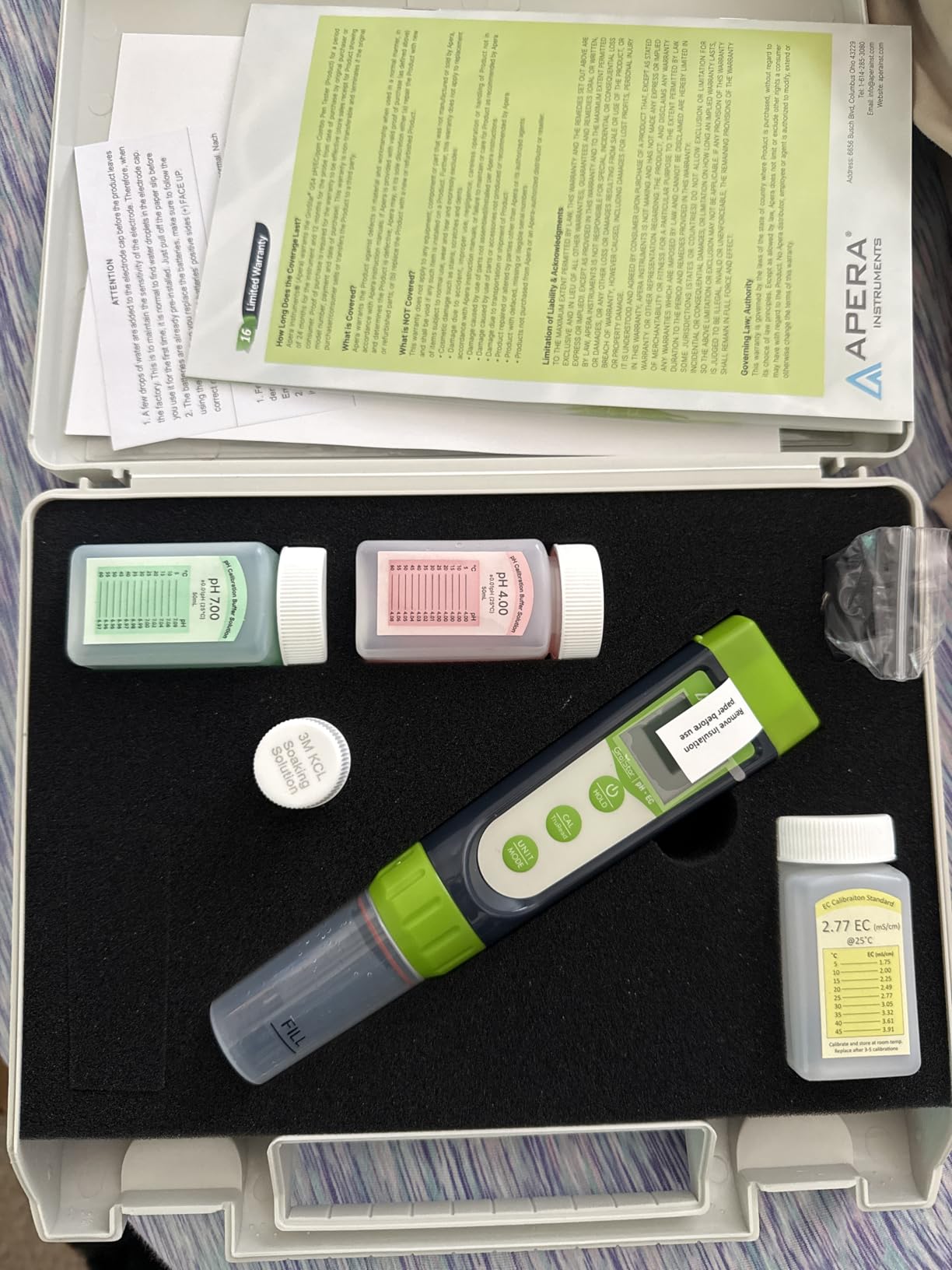 Apera Instruments AI104G GroStar Series GS4 pH/EC/500ppm/700ppm Combo 5-in-1 Pen Tester Kit with Replaceable Double-Junction pH/EC Probe for Hydroponics Water Quality Testing, Gen II customer photo 2