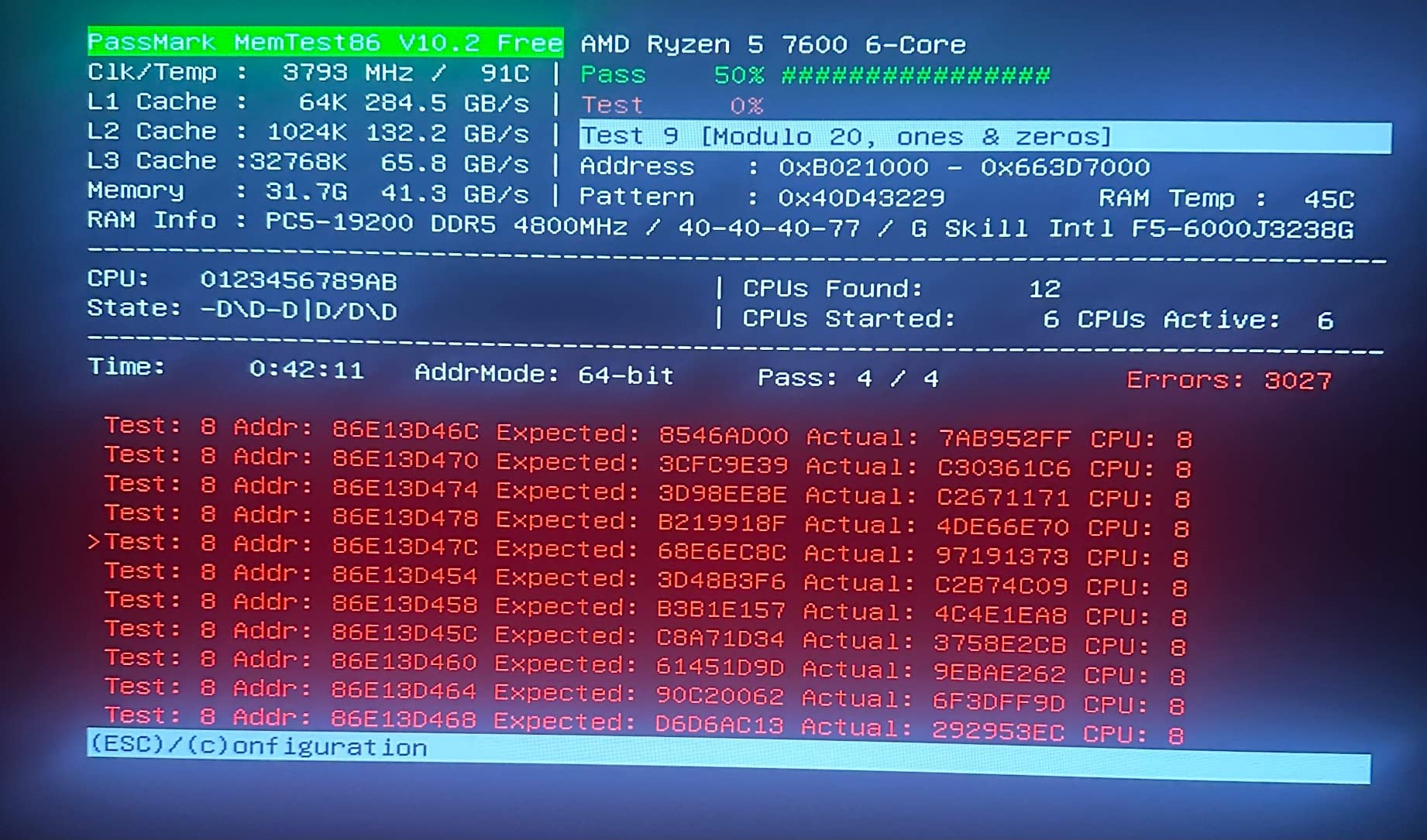 G.SKILL Trident Z5 Neo RGB Series DDR5 RAM (AMD Expo) 64GB (2x32GB) 6000MT/s CL32-38-38-96 1.40V Desktop Computer Memory U-DIMM - Matte Black customer photo 2