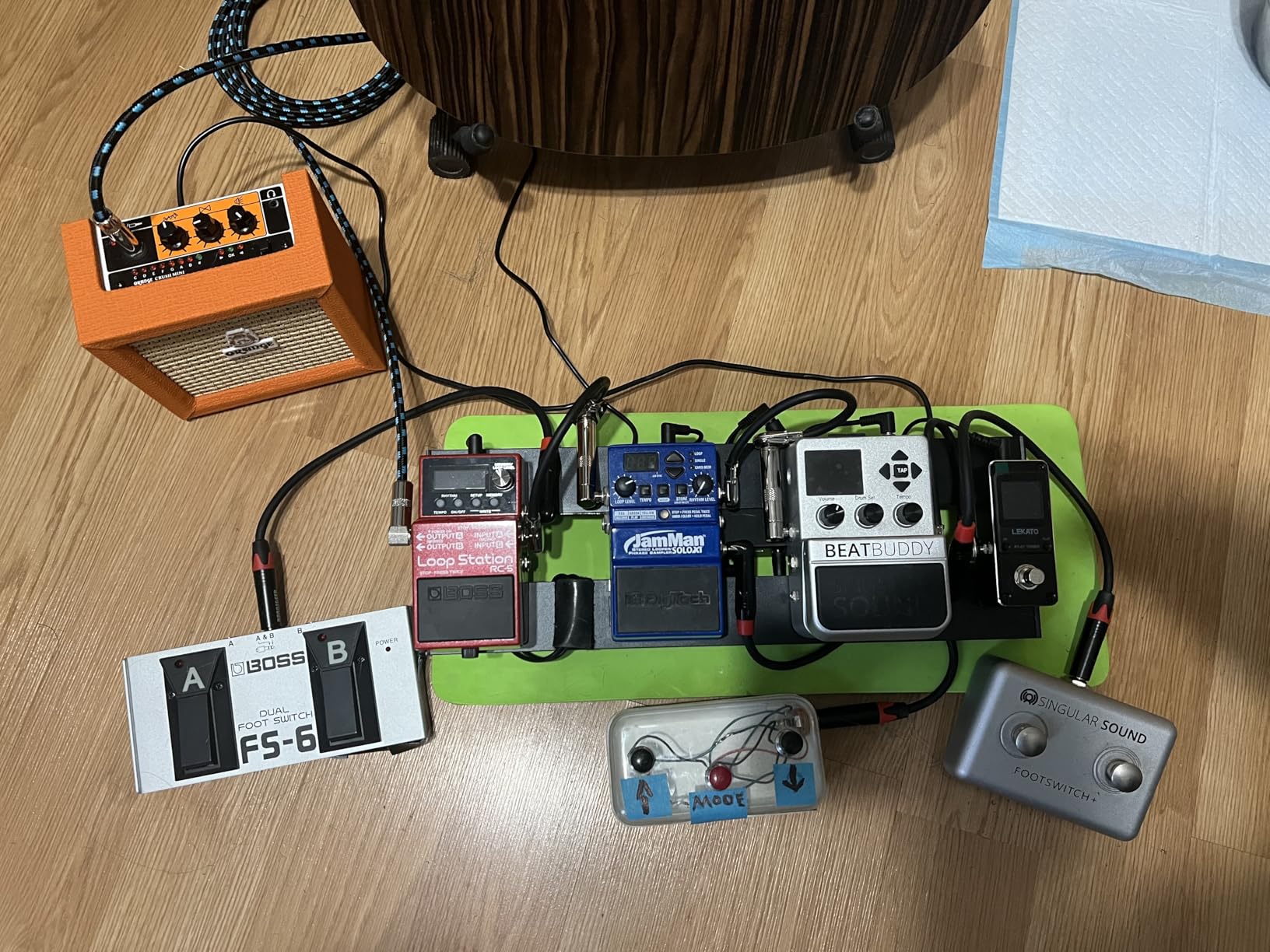 LEKATO Guitar Tuner Pedal with True Bypass, Chromatic Tuner Pedal for Electric Guitar and Bass, Color Display Tuning Pedal with Mute, Pitch and Flat Tuning customer photo 1