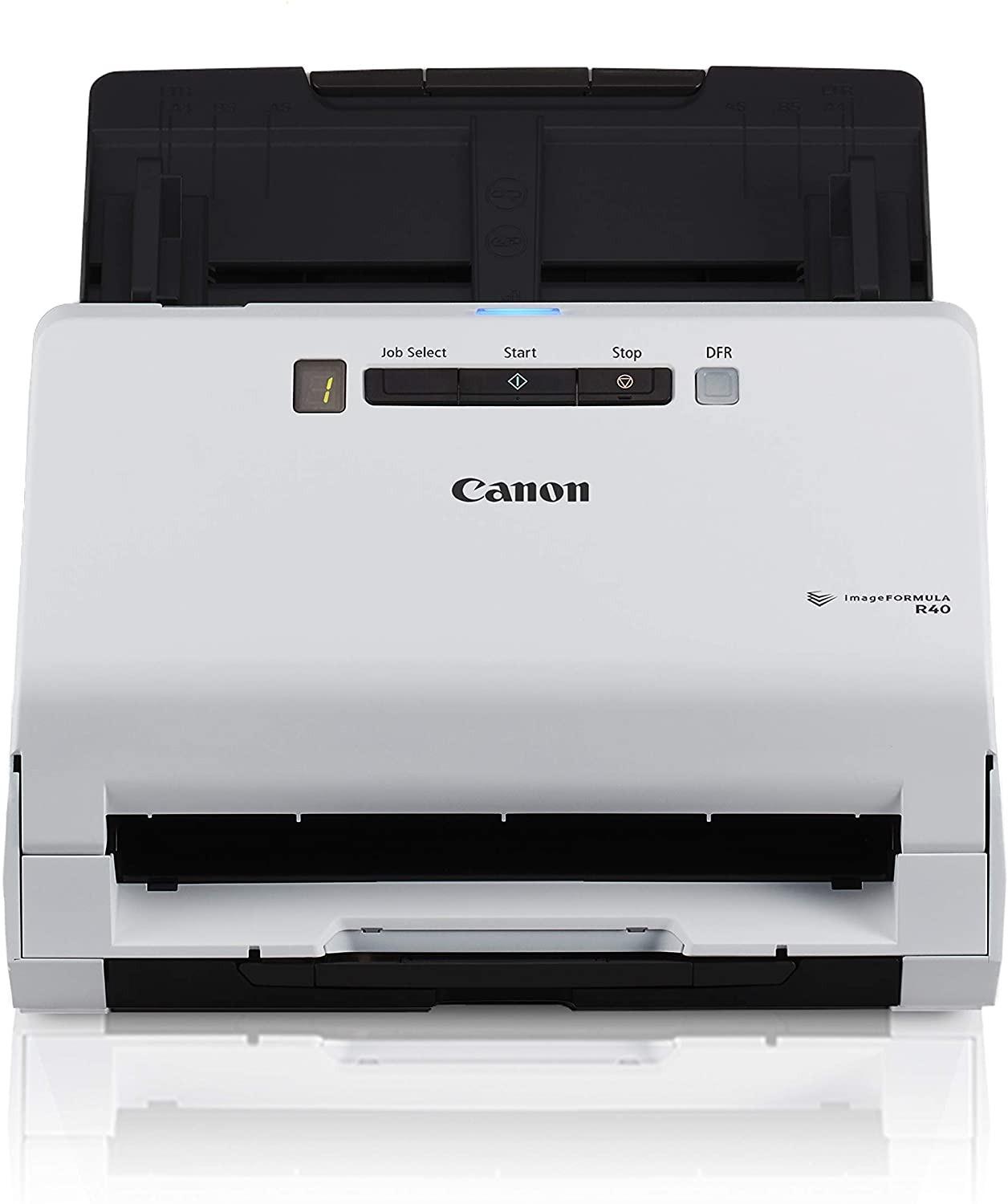 Canon imageFORMULA R40 Office Document Scanner Receipt Edition, for PC and Mac, Scan & Extract Data to QuickBooks Online, Color Duplex Scanning, Auto Document Feeder customer photo 1