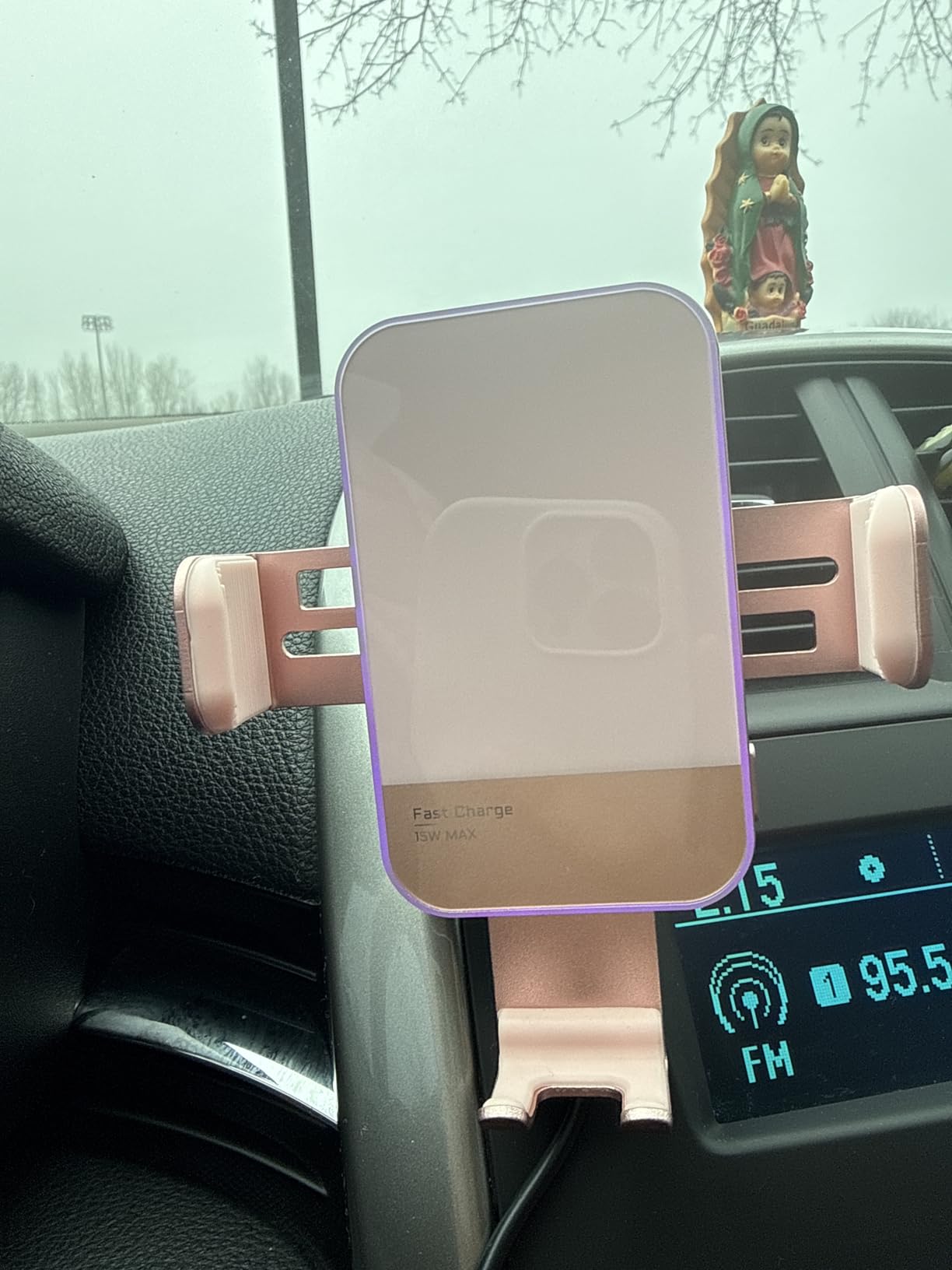 Wireless Car Charger,【7 Colored RGB Backlit】 Mosurr 15W Auto Clamping Phone Holders for Your car fit for iPhone 16 15 14 Mini Pro Max, Samsung Galaxy S25 Ultra S24 S23+, etc, Fathers Day for Gifts customer photo 2