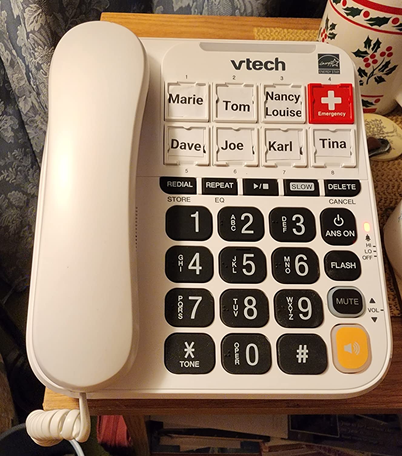 VTECH SN1127 Amplified Corded Answering System. 8 Photo Speed Dial, 90dB Ringer Volume, Big High-Contrast buttons, Audio Booster(+40db), Visual Ringer. Perfect for Seniors, Visually & Hearing Impaired customer photo 2