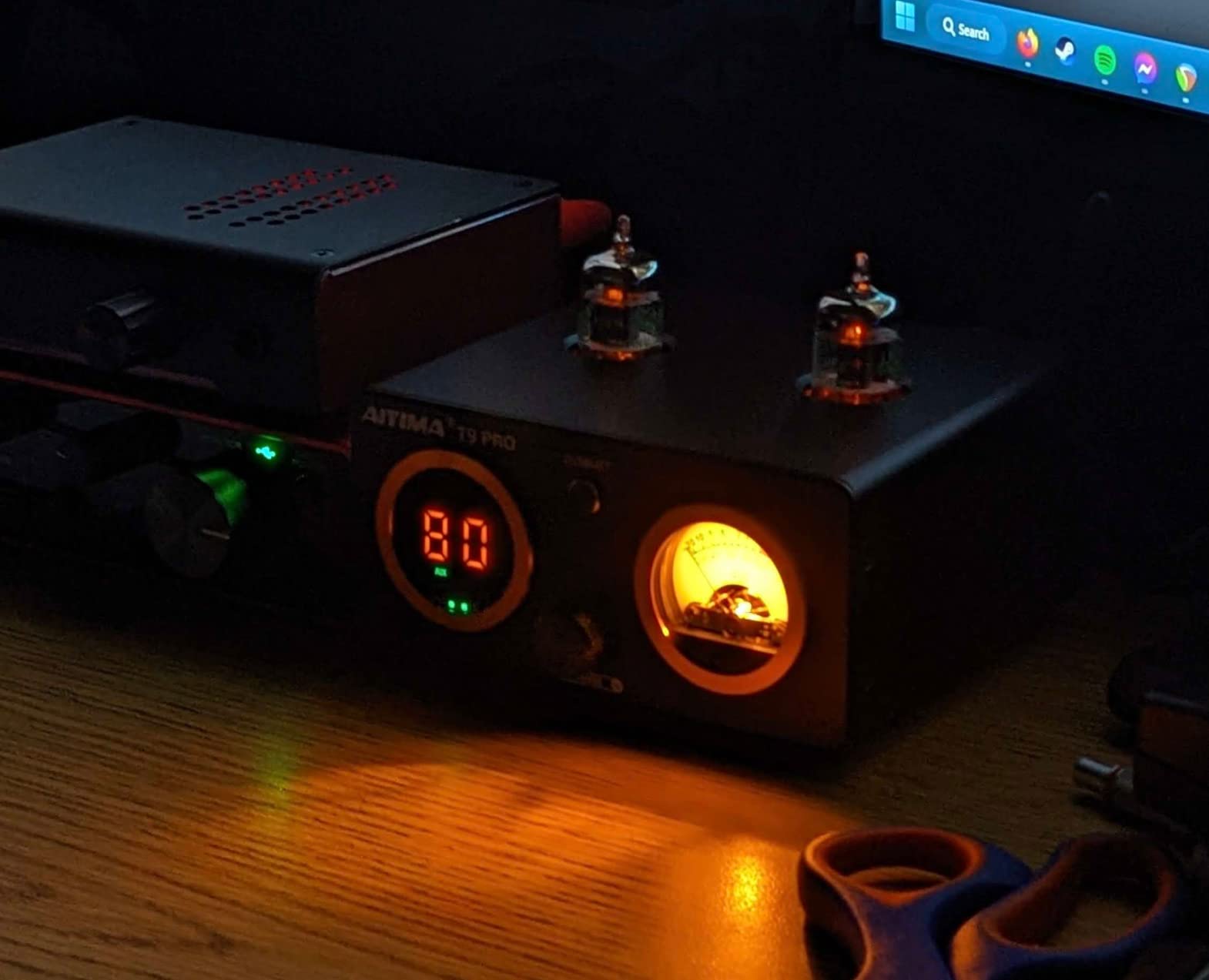 AIYIMA T9 PRO 200W Bluetooth Amplifier HiFi Digital Class D Power Amp 2.0/2.1 Channel Vacuum Tube DAC Amp with VU Meter & Bass Treble Bluetooth 5.2 Coaxial Optical PC-USB inputs (AIYIMA T9 PRO) customer photo 1