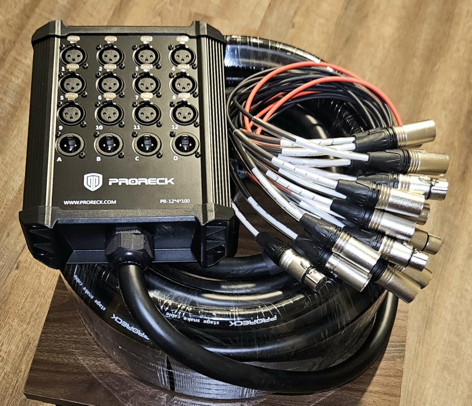 PRORECK 8-Channel Low Profile XLR Send Circuit Board Snake Cables, 50 Feet Long customer photo 2