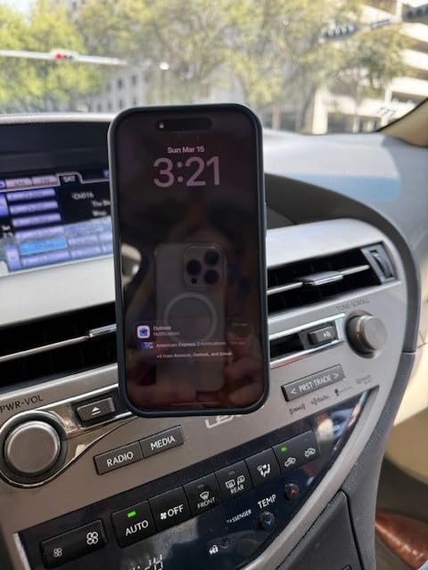 Lamicall for MagSafe Car Mount - 20 Super Magnets, Magnetic Phone Holders for Your Car, Air Vent Phone Holder customer photo 2