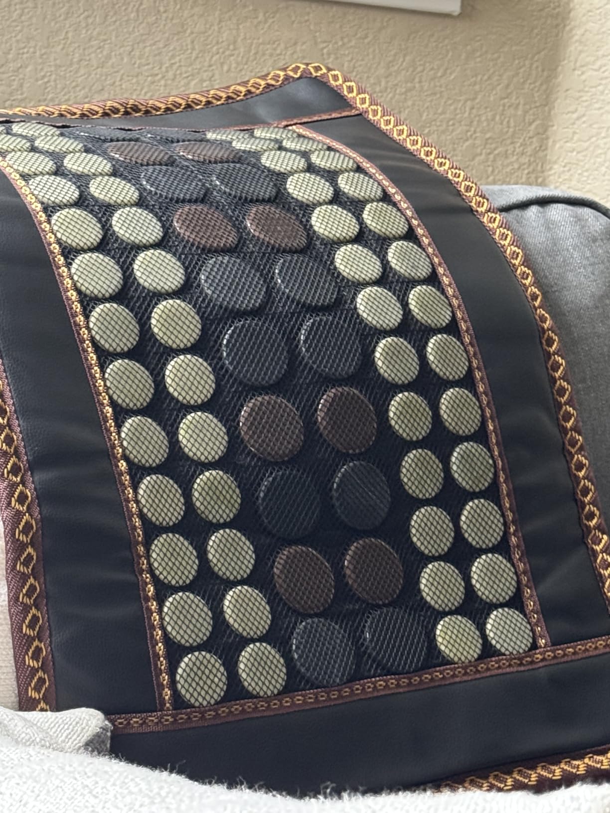 Far Infrared Heating Pad, Natural Jade and 2 Different Tourmaline Heating Pad, Electric Heating Pads for Back Neck Shoulders and Abdomen, Auto Shut Off Function, 23.6