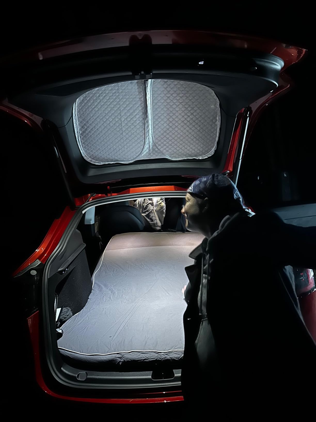 TESBEAUTY Upgraded 2025 2026 Juniper My Camping Mattress for Tesla Model Y Tesla Model X, Memory Foam High Density Foam, Tesla Accessories Multifunctional Carry Case&Fitted Sheet Provided customer photo 2