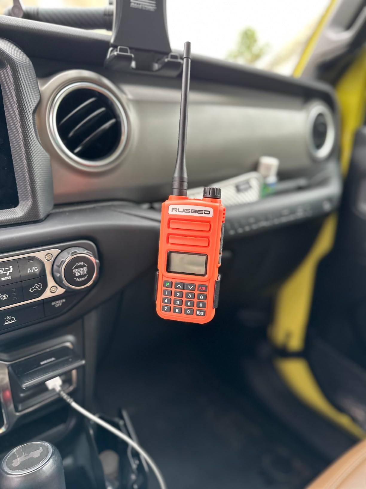 Rugged Radios GMRS Two Way Handheld Radio Walkie Talkie for Hiking Camping Overlanding Off Road - Features Safety Orange Long Range Weather Channels and Rechargeable Battery customer photo 1