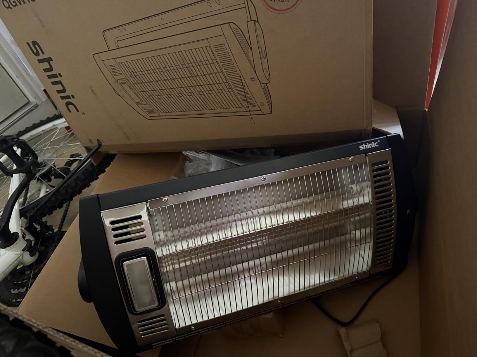 Electric Garage Heaters for Indoor Use, 1500W/750W Ceiling Mounted Radiant Quartz Heater with Work Light, 90° Rotation, 5 Mode Settings, Electric Heater for Garage, Shop, Patio Large Room customer photo 2