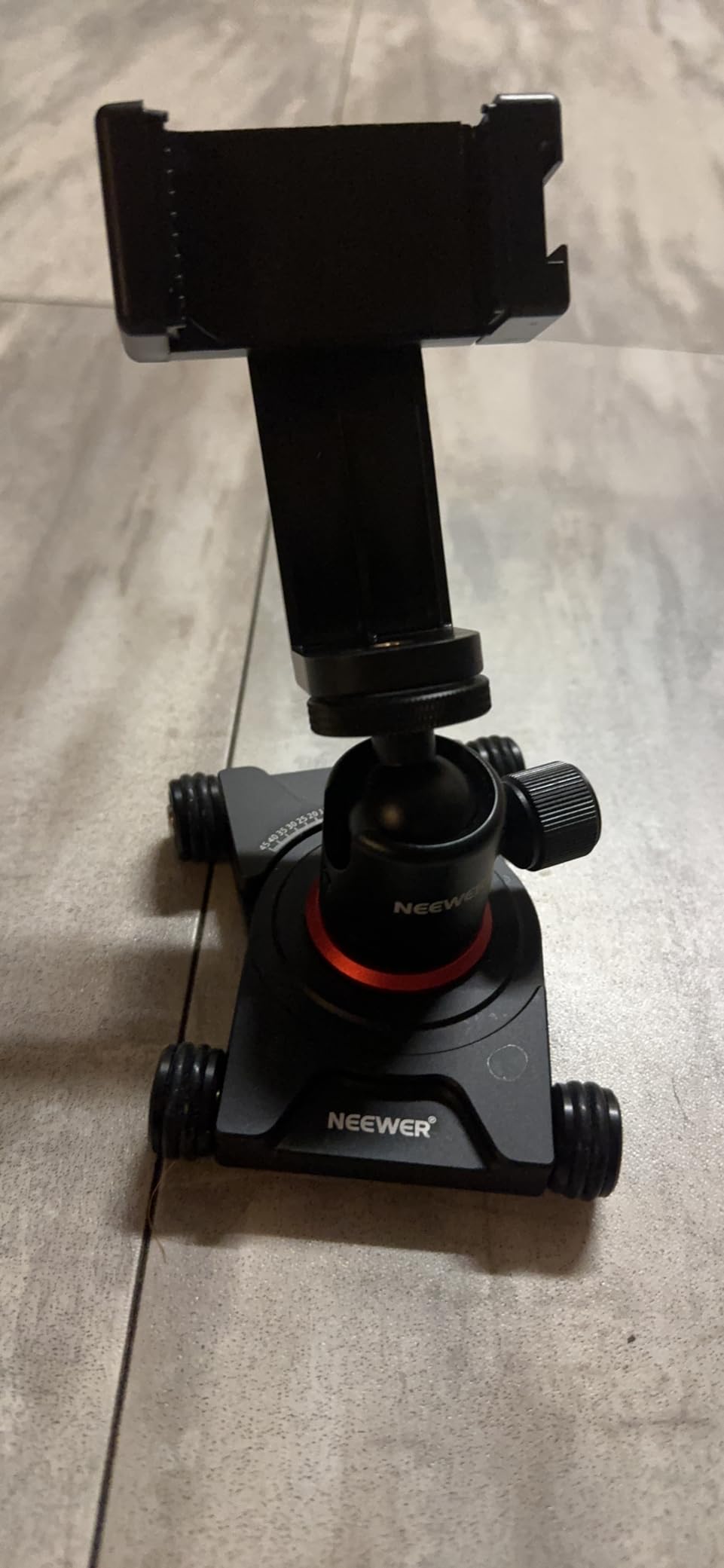 NEEWER Camera Slider Dolly with Ball Head & Phone Clamp, 4 Wheeled Tabletop Dolly Manual Skater with 360° Panorama Compatible with DSLR Camera Video Camcorder GoPro iPhone and Android Smartphone, SD001 customer photo 2