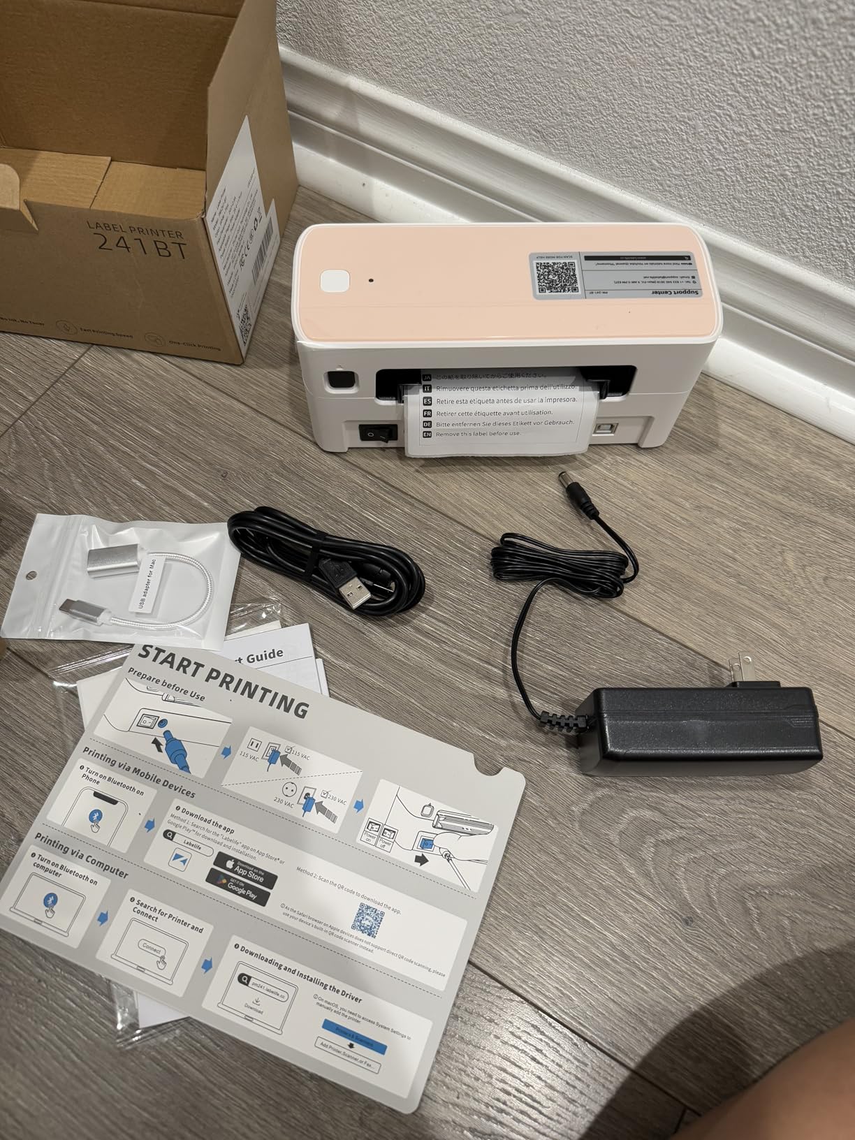 Phomemo Bluetooth Thermal Label Printer, 241BT 4X6 Wireless Shipping Label Printer for Small Business, Pink Labels Printers for Shipping Package, Compatible with iPhone, Android, Shopify, Amazon, USPS customer photo 2