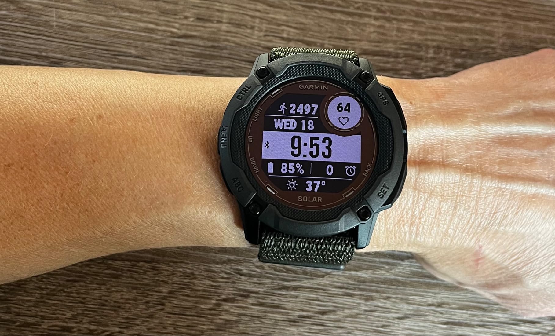 Garmin Instinct 2X Solar - Tactical Edition, Rugged GPS Smartwatch, Built-in Flashlight, Ballistics Calculator, Solar Charging Capability, Black customer photo 1