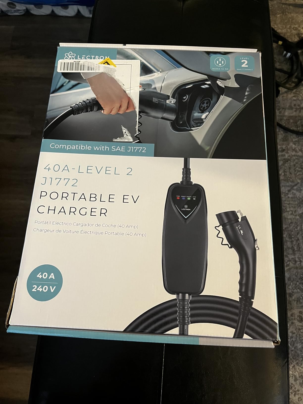 Lectron Level 2 EV Charger - ETL Certified, 240V, 40 Amp, NEMA 14-50 Plug, 16 ft Extension Cord & J1772 Cable- Portable Electric Car Charger for J1772 EVs and Plug-in Hybrid Vehicles customer photo 1