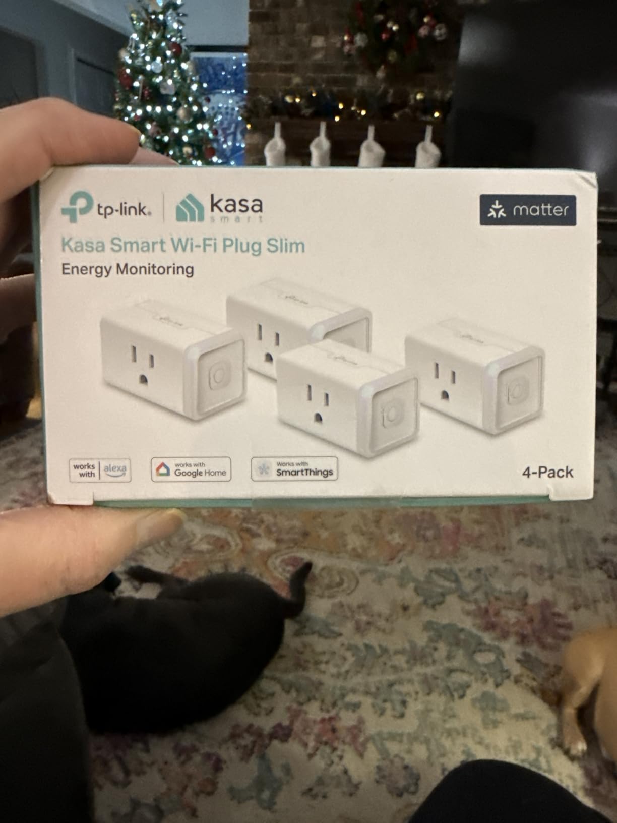 Kasa Matter Smart Plug w/ Energy Monitoring, Compact Design, 15A/1800W Max, Super Easy Setup, Works with Apple Home, Alexa & Google Home, UL Certified, 2.4G Wi-Fi Only, White, KP125M (4-Pack) customer photo 1