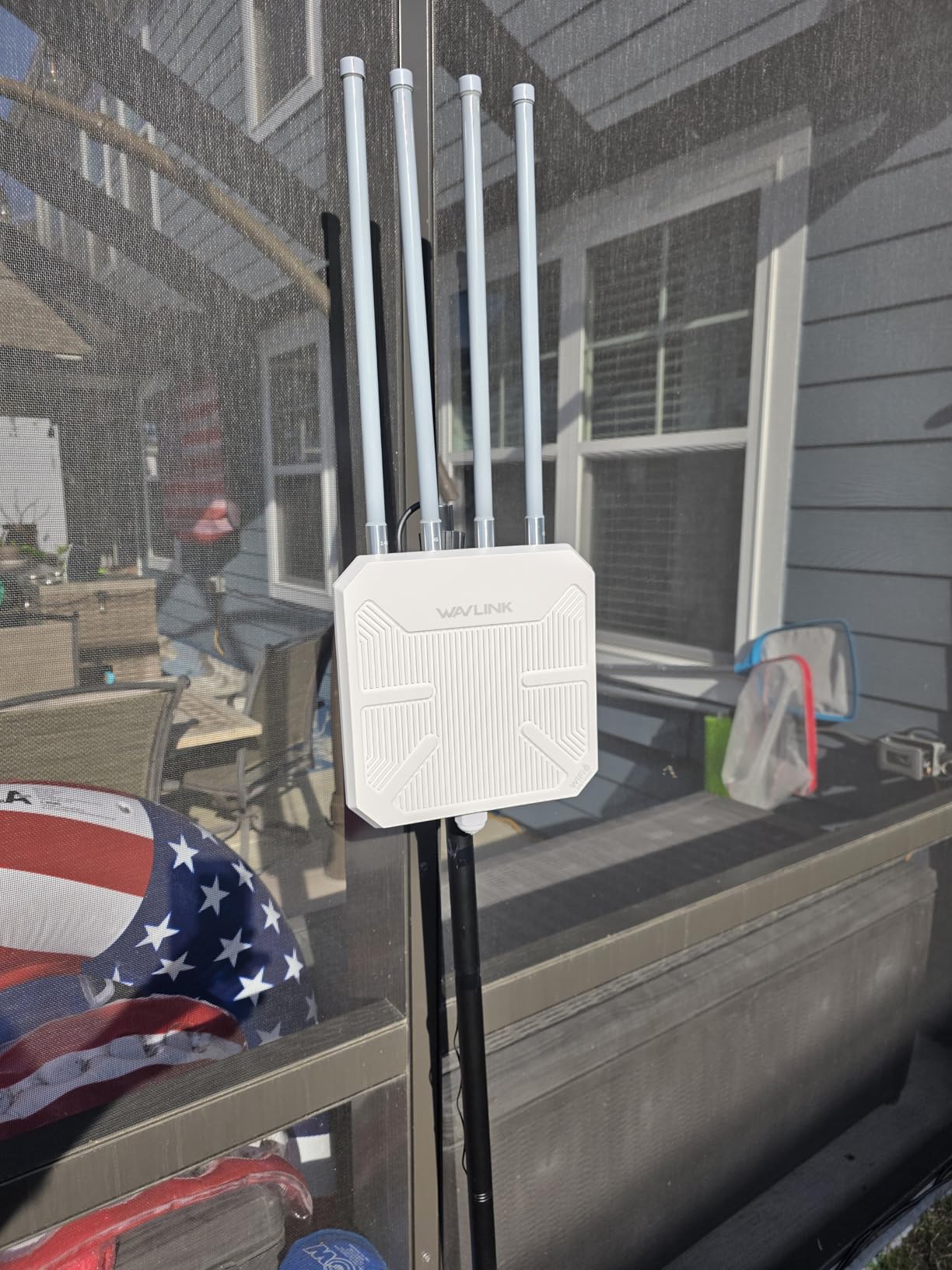 2026 AX1800 Outdoor WiFi 6 Extender, WAVLINK Outdoor WiFi Extender Signal Booster with PoE, Long Range Outdoor WiFi Access Point, IP67 Weatherproof, 4x8dBi Antennas, for Farm, Cameras, Patio, Starlink customer photo 2