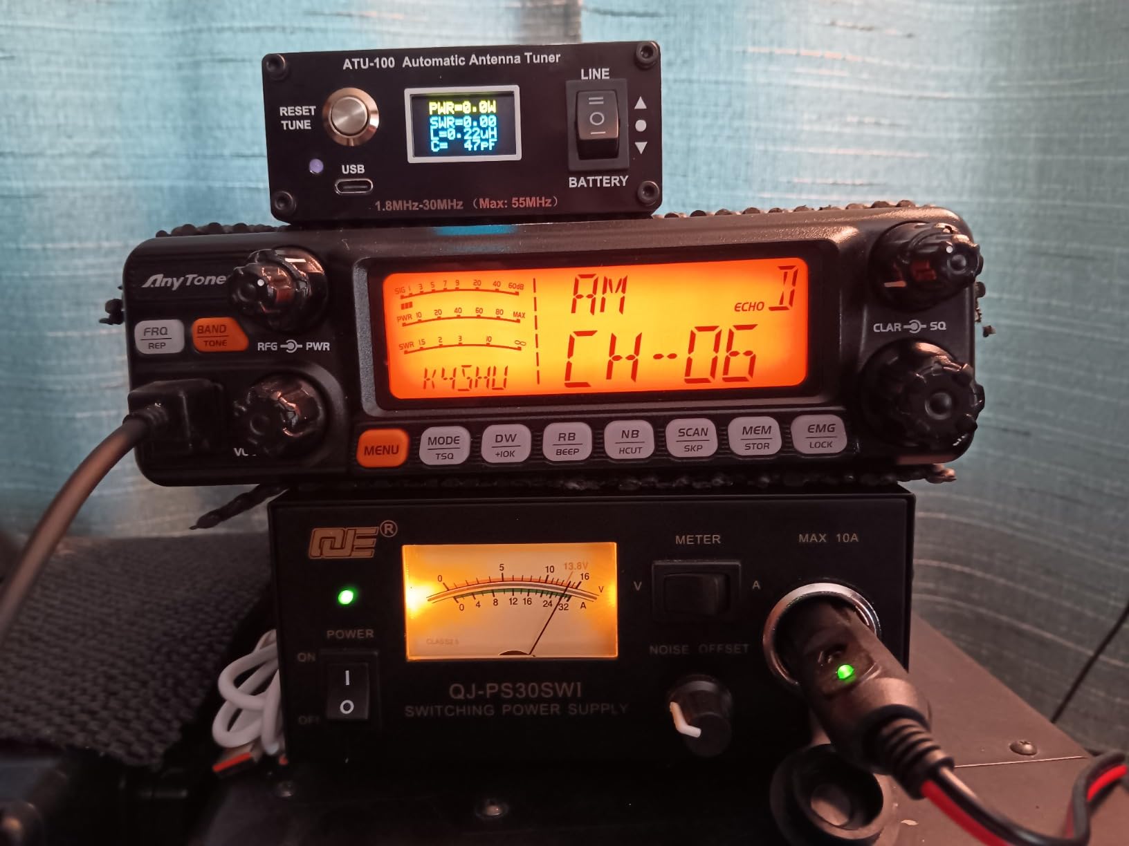 V3.2 ATU-100 EXT Automatic Antenna Tuner with 5000mAh Battery for POTA/SOTA/DX customer photo 2