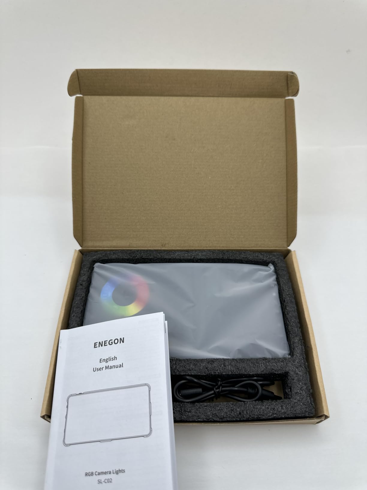 ENEGON RGB Video Light, Built-in 4000mAh Rechargeable Battery LED Camera Light Full Color 24 Common Light Effects, CRI≥95 2500-9000K LED Video Light Panel with Power Bank Function customer photo 2