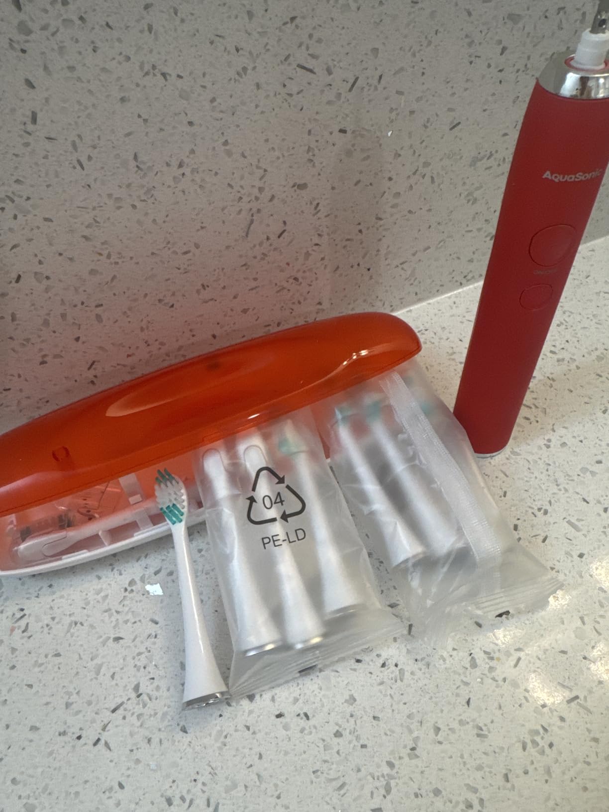 Aquasonic Vibe Series Ultra-Whitening Toothbrush - ADA Accepted Electric Toothbrush with 8 Brush Heads & Travel Case - 40,000 VPM Motor & Wireless Charging customer photo 1