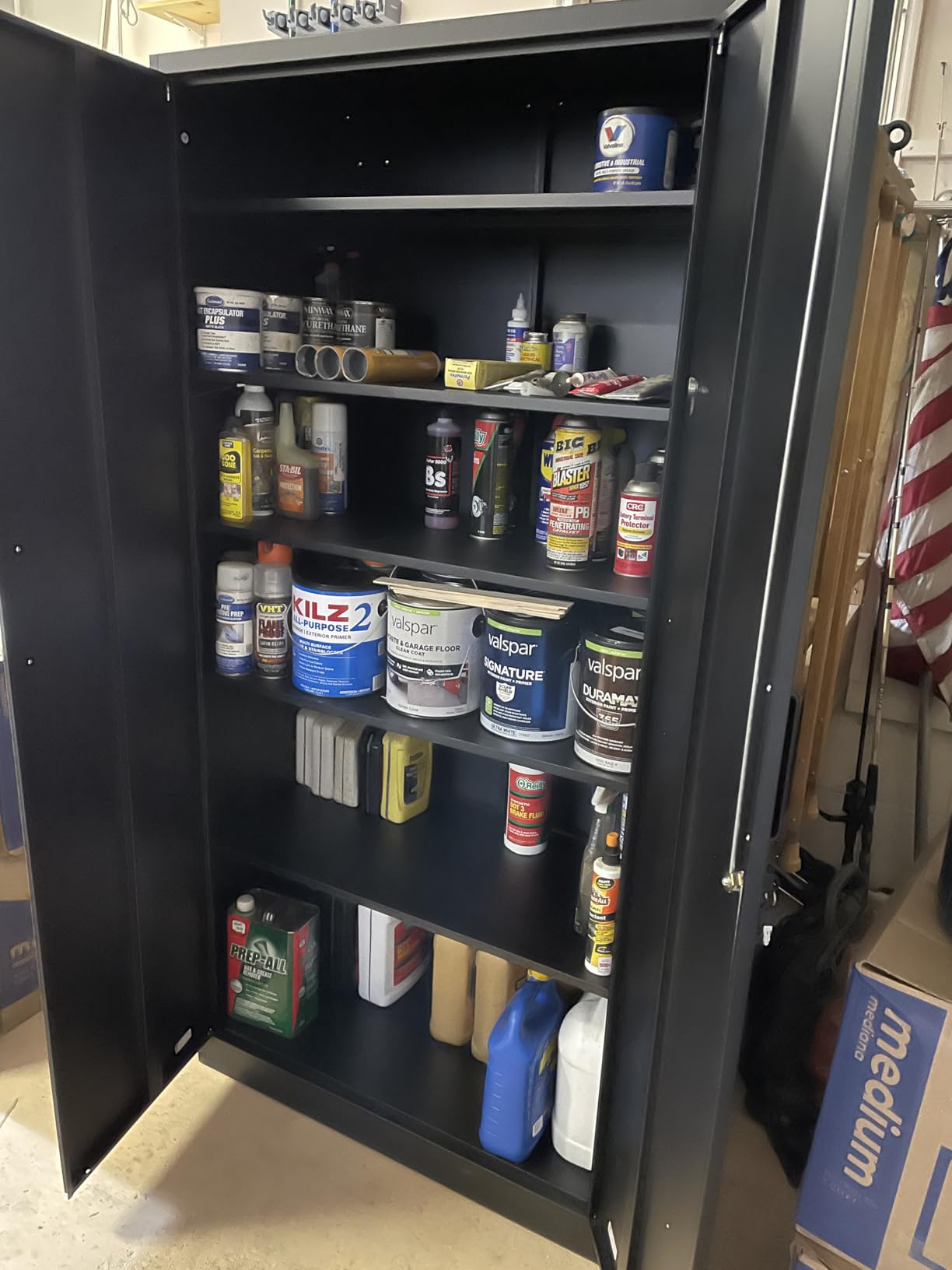 Letaya Metal Garage Storage Cabinets with Lock-72 Tall Tool Organizer Steel Lockers, 5 Adjustable Layers Shelves customer photo 1