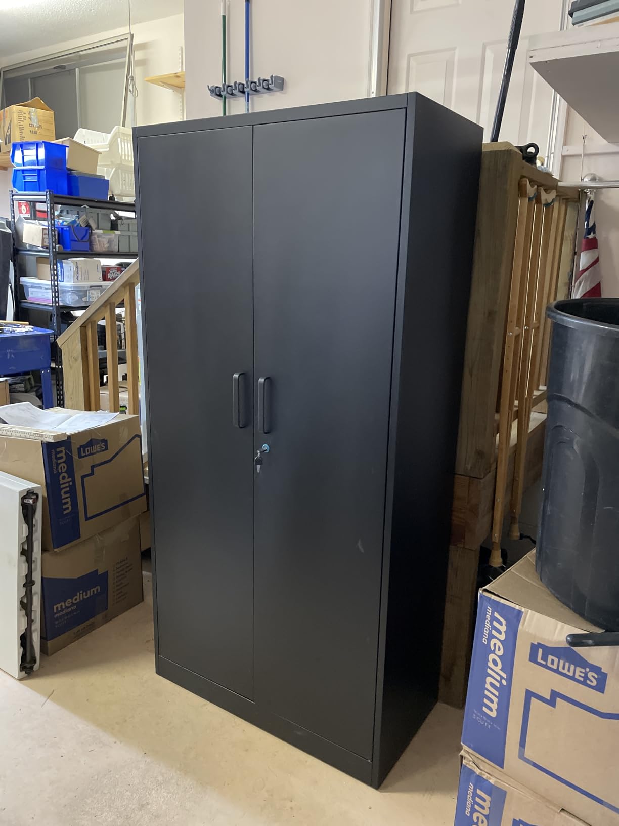 Letaya Metal Garage Storage Cabinets with Lock-72 Tall Tool Organizer Steel Lockers, 5 Adjustable Layers Shelves customer photo 2